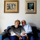 Aviva Ephrati, an 84-year-old retired kindergarten teacher, with her husband Israel, an 87-year-old retired supervisor at a higher educational institution, in Kfar Saba, north of Tel Aviv.
